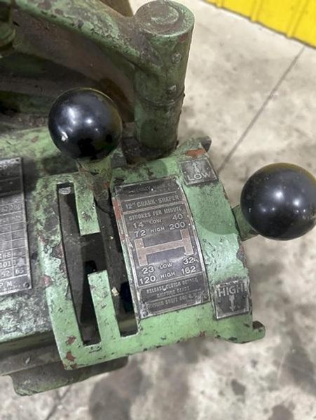 12" HENDEY HORIZONTAL CRANK SHAPER
