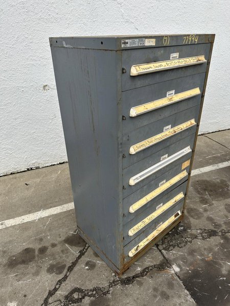 7 DRAWER 30" X 22-1/2" X 59" VIDMAR CABINET: STOCK #77994