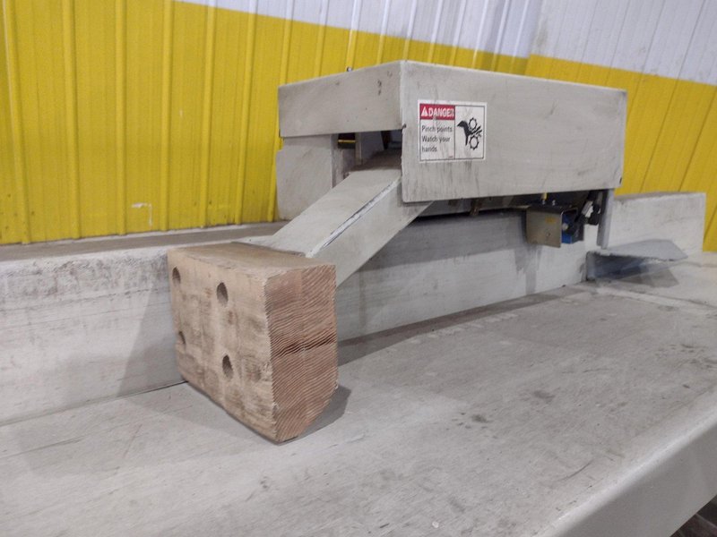 6" HIGH X 14" WIDE WEINIG DIMTER  OPTICUT MODEL #S75 CROSS-CUT AUTOMATIC WOOD SAW, NEW 2003: STOCK #22923