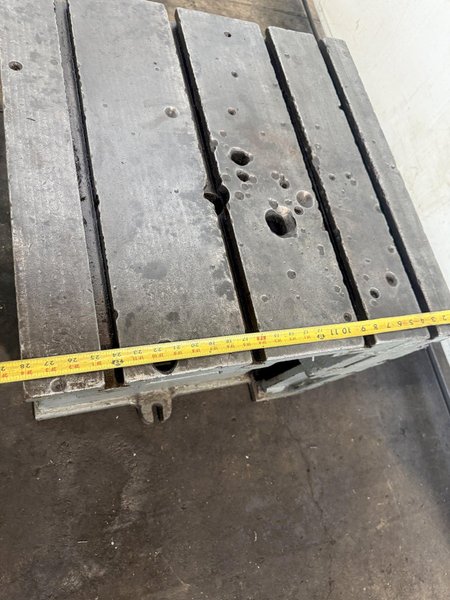 28" W X 28" D X 24" T CARLTON T-SLOTTED DRILL BOX TABLE. STOCK # 0432226