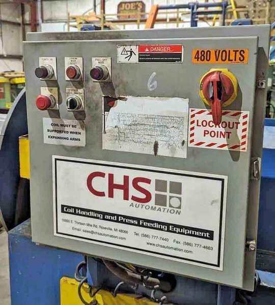 6,000# x 26" CHS POWERED UNCOILER STOCK #3679