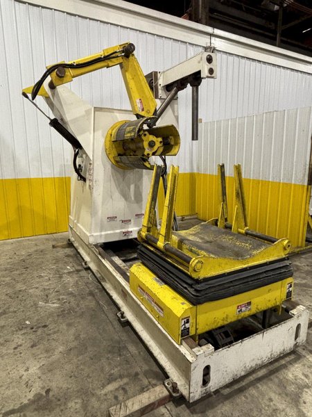 15,000 LBS X 24" COE MODEL #CPR-PO-15024  COIL REEL UNCOILER W/ COIL CAR: STOCK #23435