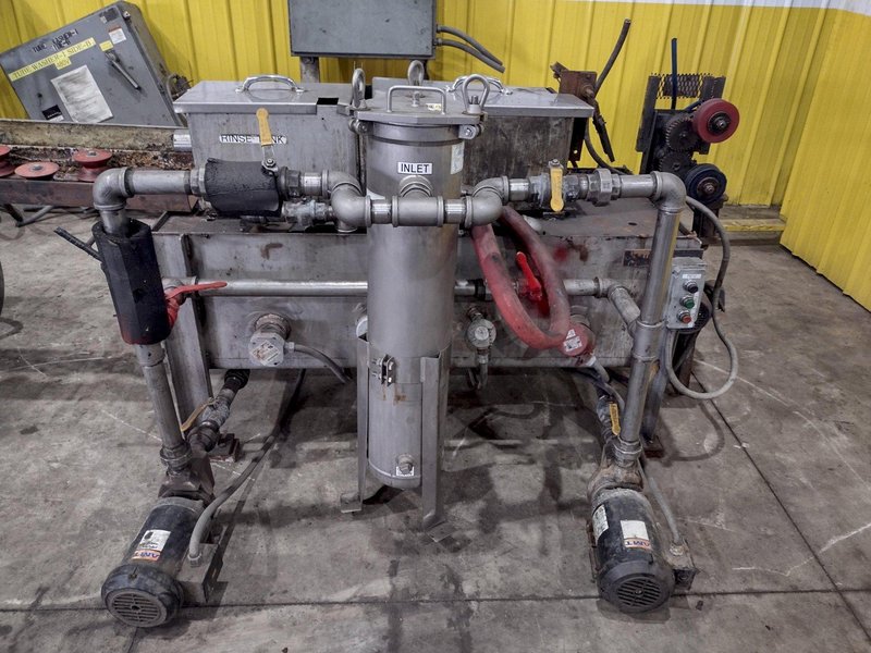 4" CAPACITY ULTRASONIC BAR &amp; TUBE CONTINUOUS WASHER: STOCK #22589
