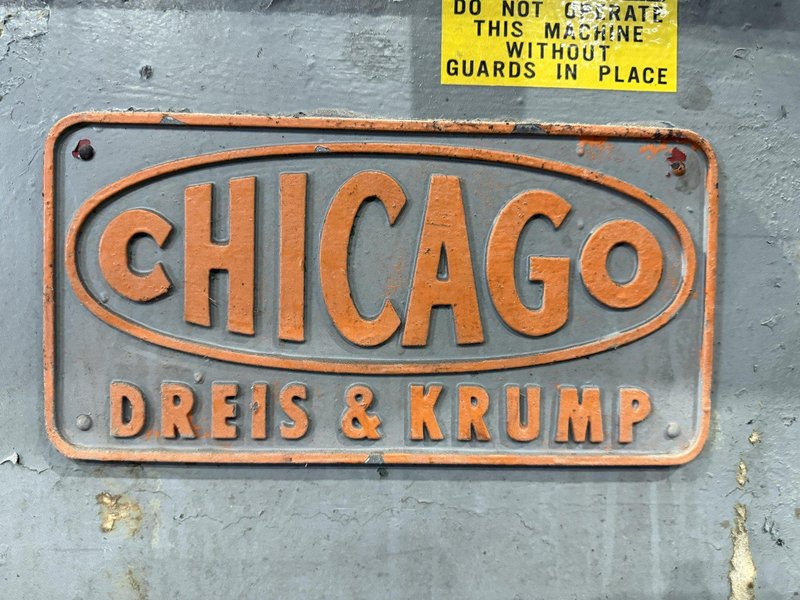 55 TON X 8' CHICAGO DREIS &amp; KRUMP MODEL #68B MECHANICAL PRESS BRAKE D&amp;K : YOBRO 26148