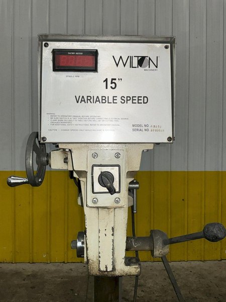 15" WILTON MODEL #A5816 VARIABLE SPEED SINGLE SPINDLE DRILL PRESS : YOBRO 26291
