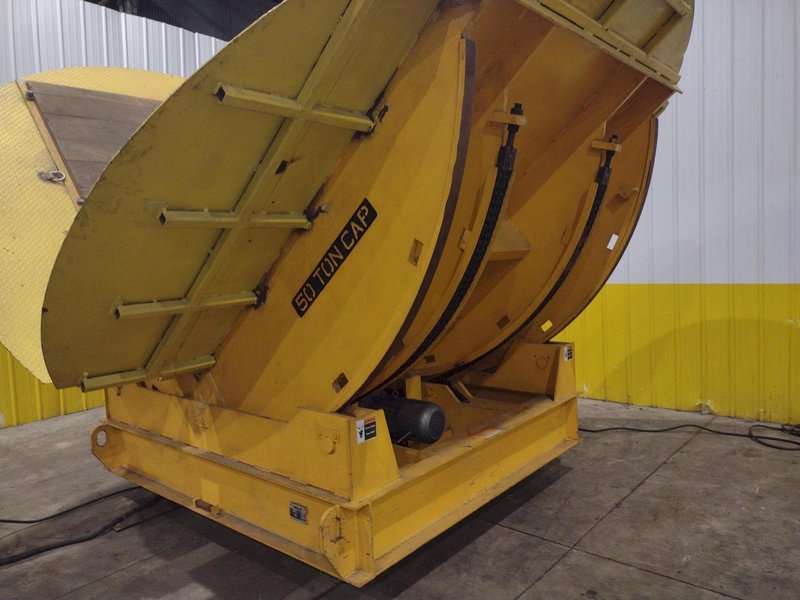 100,000 LBS BUSHMAN MODEL #MR9604 POWERED UPENDER / COIL FLIPPER WITH ROTATION: YOBRO #24612