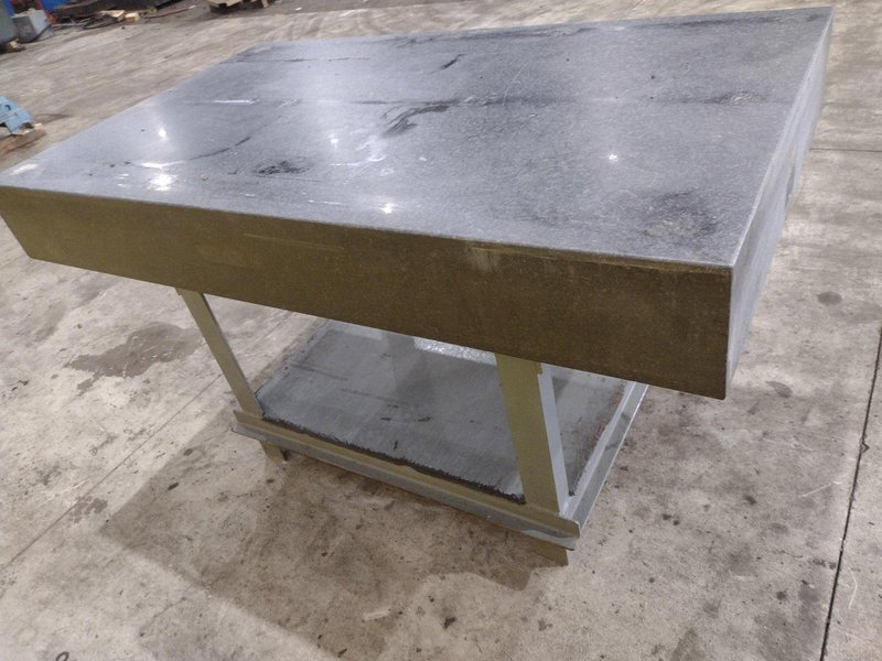 36" X 24" X 8" STARRETT BLACK PRECISION INSPECTION GRANITE SURFACE PLATE WITH STAND: STOCK 23106