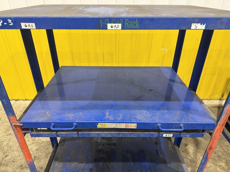 (4) 1,000 LB CAPACITY DIE RACKS W/ SLIDING SHELVES: YOBRO #24478