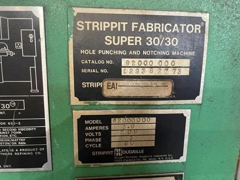 30 TON STRIPPIT SUPER 30/30 SINGLE PUNCH