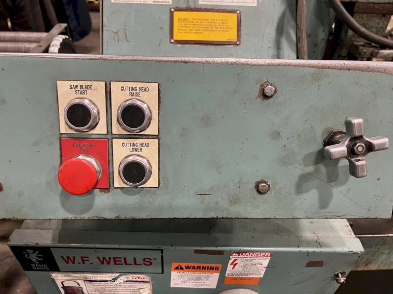 USED W.F. WELLS 10" X 17" HORIZONTAL DUAL POST SEMI-AUTOMATIC BANDSAW MODEL W-10-1, Year: 1995
