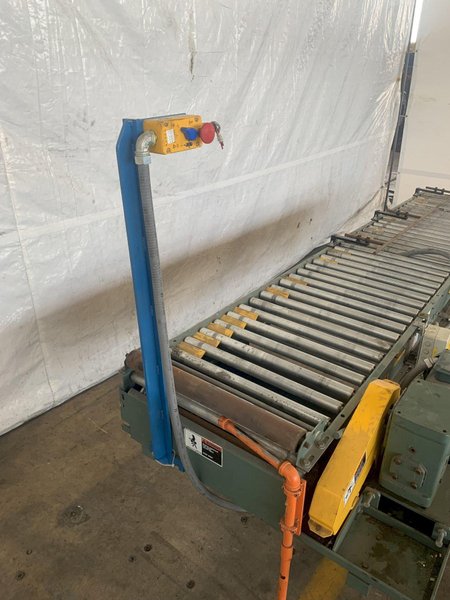 24" X 120" x 30" HYTROL MODEL # 138-ACC POWERED ROLLER CONVEYOR. STOCK # 0640123.