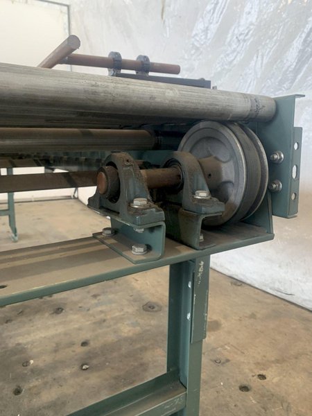 24" X 120" x 30" HYTROL MODEL # 138-ACC POWERED ROLLER CONVEYOR. STOCK # 0640123.