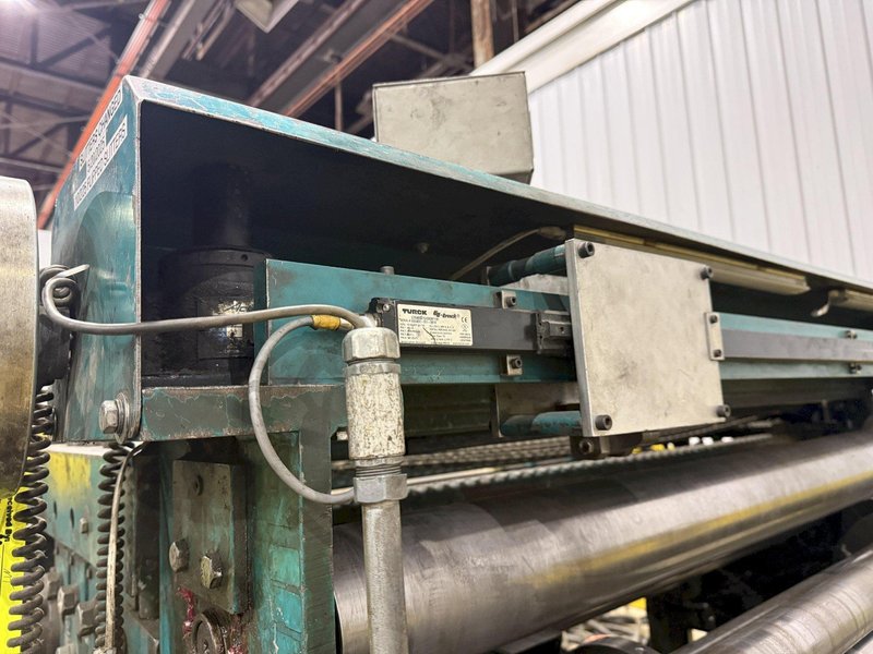 60" x 16 GAUGE IOWA PRECISION MODEL #GAF60-6 COIL SLEAR (SLITTING &amp; CUT-TO-LENGTH) LINE, WITH UNCOILERS &amp; SIDE PUNCHING / NOTCHING: YOBRO #24552
