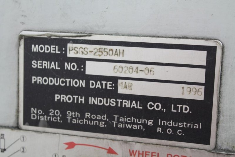 10" X 20" PROTH HORIZONTAL SURFACE GRINDER: STOCK #63002