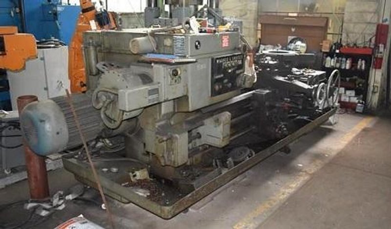 #3A WARNER &amp; SWASEY "SQUARE-HEAD" HEAVY-DUTY SADDLE-TYPE TURRET LATHE W/CROSS SLIDING TURRET