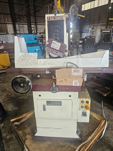6" X 18" CHEVALIER FSG-618M HAND FEED SURACE GRINDER with Roller Bearing Table