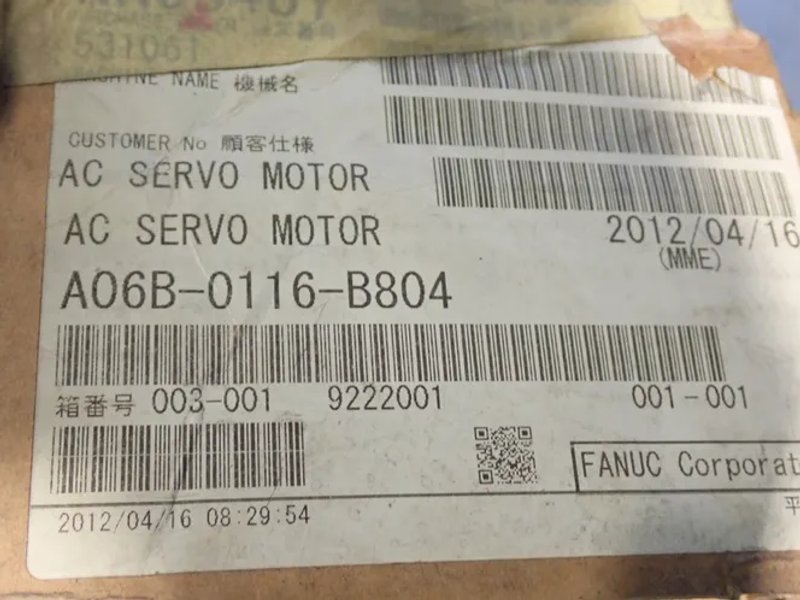Fanuc Ac Servo Motor - A06b-0116-b804
