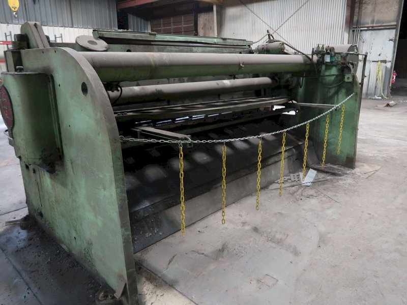 12' X 3/8" LODGE &amp; SHIPLEY MODEL 0612 MECHANICAL POWER SQUARING SHEAR: STOCK 11410