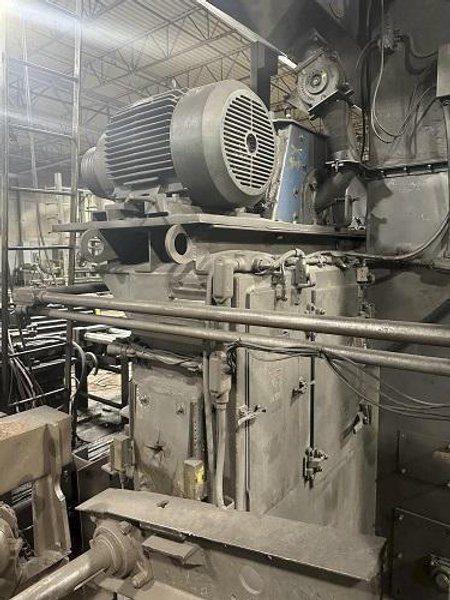 6" X (2) 15 HP WHEEL WHEELABRATOR "SKEW ROLL PIPE &amp; BAR" SHOT BLAST BLASTER SYSTEM