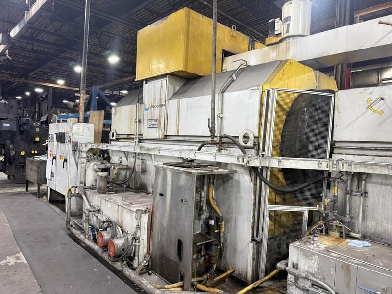 48" X 3-STAGE RANSOHOFF ROTARY DRUM BATCH AUTOMATIC PARTS DEBURR &amp; WASHER SYSTEM, NEW 2013: YOBRO #24300