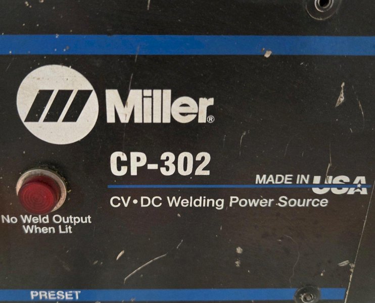 MILLER CP-302 MIG WELDER WITH MILLER 60 SERIES WIRE FEEDER USED
