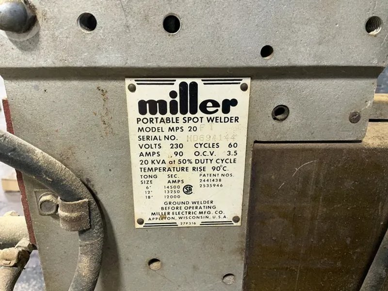 Miller 20 Kva Spot Welder - Mps 20ft