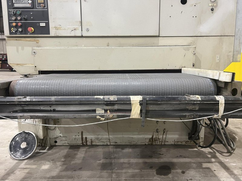 52"  X 40 HP TIMESAVER MODEL #252-301C 3 HEAD BELT GRINDER SANDER, 1997: STOCK #20032