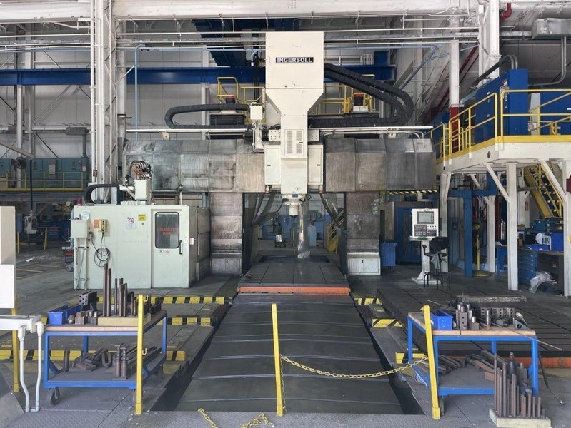 Ingersoll MasterMill 5-Axis CNC Bridge Mill, X-196″ w/Pallet Shuttle USED