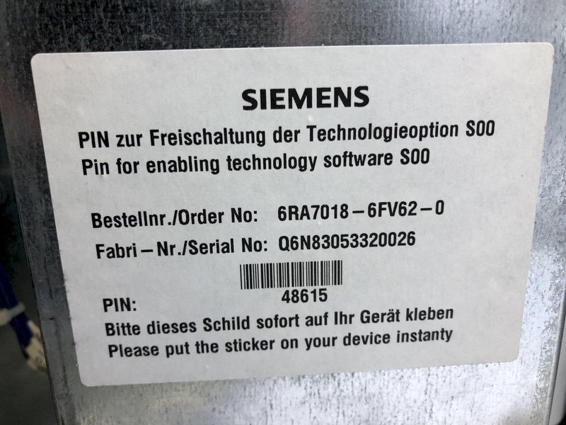 SIEMENS SIMOREG 6RA7018-6FV62-0-Z DC-CONVERTER: STOCK #18077