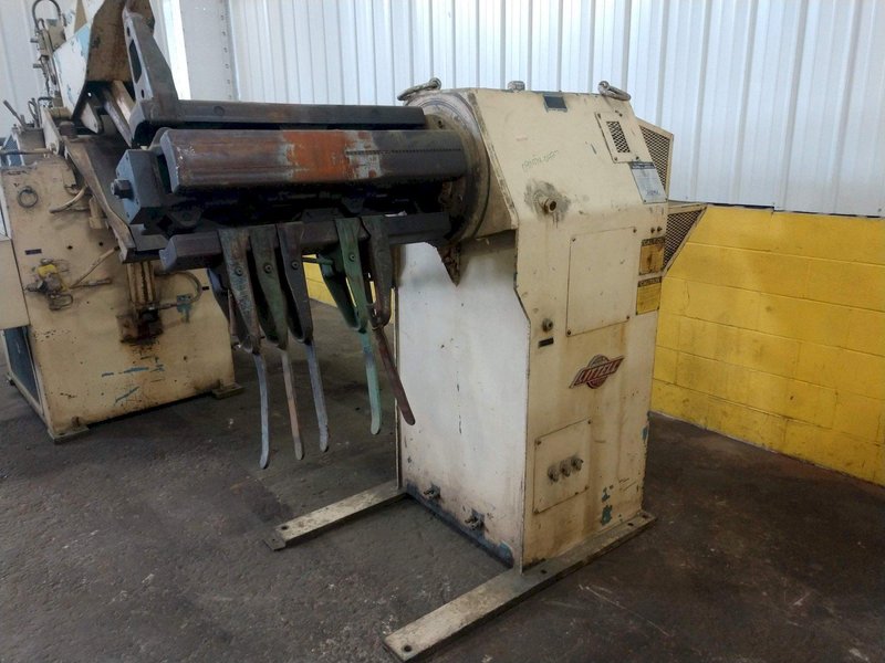 10,000 LB 5 TON X 12" X .156" LITTELL COIL FEED LINE WITH COIL REEL &amp; STRAIGHTENER: STOCK 14941