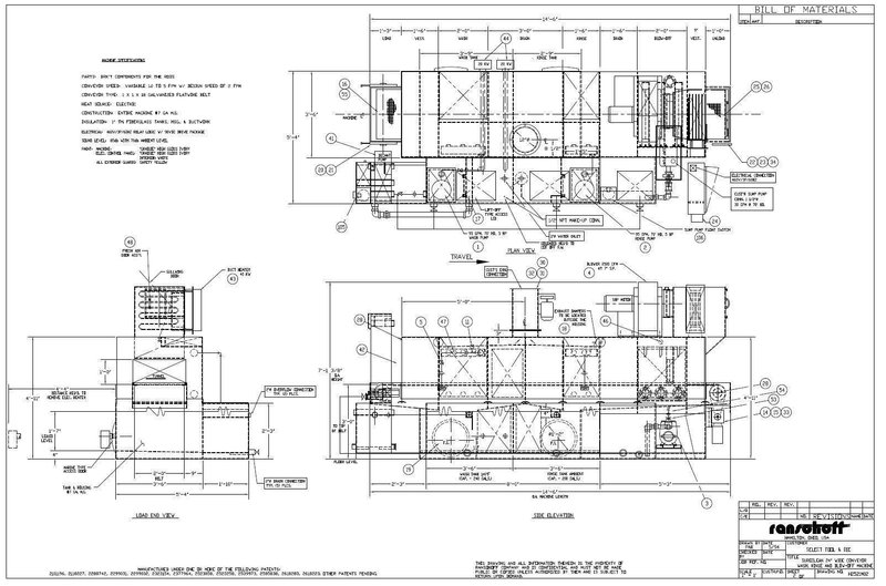 24" X 12" X 3 STAGE RANSOHOFF MODEL SURECLEAN MESH BELT CONVEYOR PARTS WASHER. STOCK # 0237725