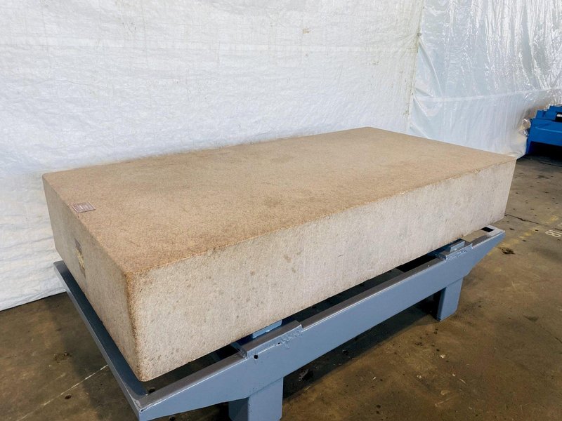 48" X 96" X 16" HERMAN PINK GRANITE SURFACE PLATE. STOCK # 0313522