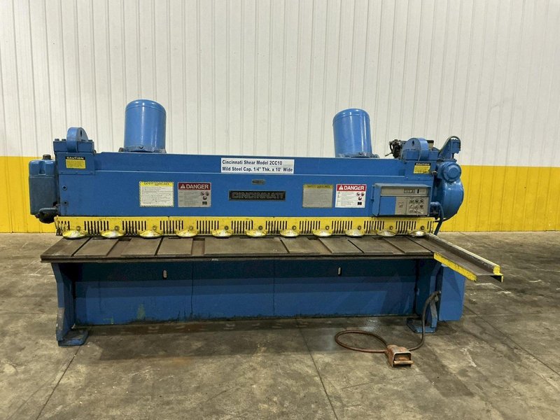 10' x 1/4" CINCINNATI MODEL #2CC10 MECHANICAL POWER SHEAR: