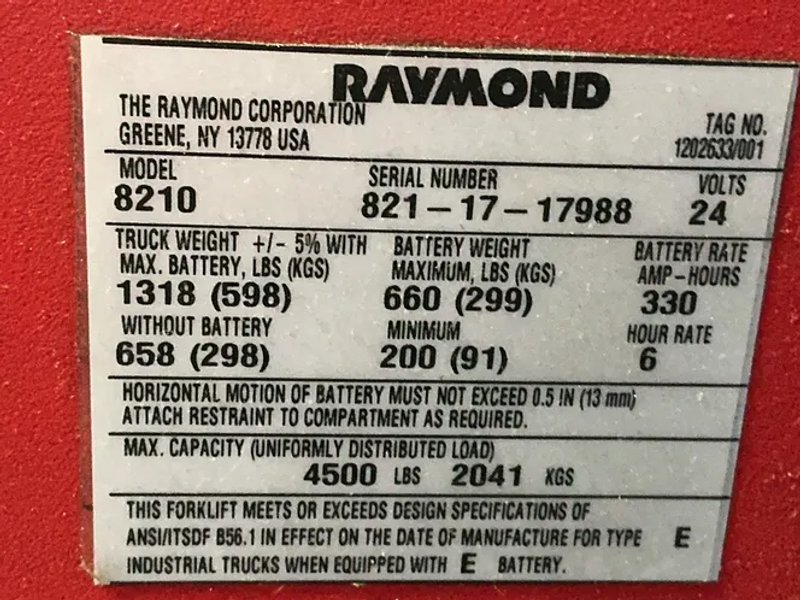 Raymond 4500 Lbs Electric Pallet Jack - 8210