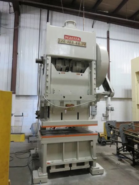 NIAGARA 150 TON DOUBLE CRANK GAP PRESS, S/N 49312, STOCK# 13701J