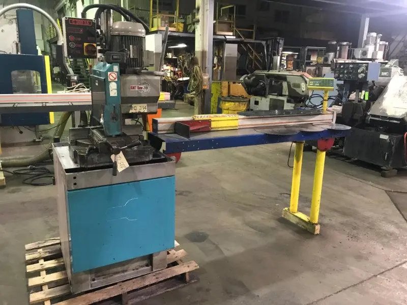 USED KMT C 360 SA SEMI-AUTOMATIC VERTICAL COLUMN COLD SAW WITH 6' TIGER STOP, Year 2006