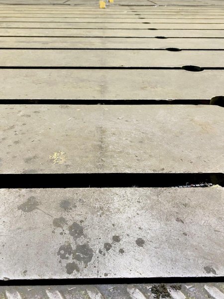 48" X 288" X 14" GIDDINGS &amp; LEWIS T-SLOTTED FLOOR PLATE STOCK #3104