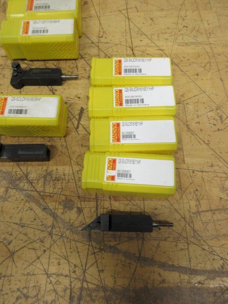 Sandvik Inserted 5/8" &amp; 3/4" Stick Turning Lathe Tools **Many New in Packages**- Auction Item