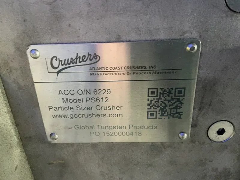 Atlantic Coast Crushers Inc. 6”x12.5” Particle Sizer Crusher - Ps612