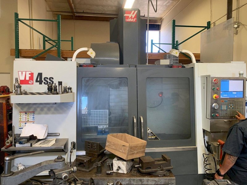 2015 HAAS VF-4SS w/HRT210 and Tooling Package only 386 Spindle Hours Vertical Machining Center