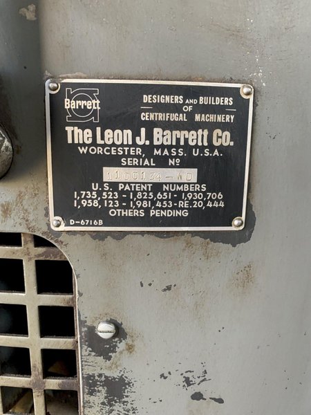 Barrett Model 1100 WD Centrifuge