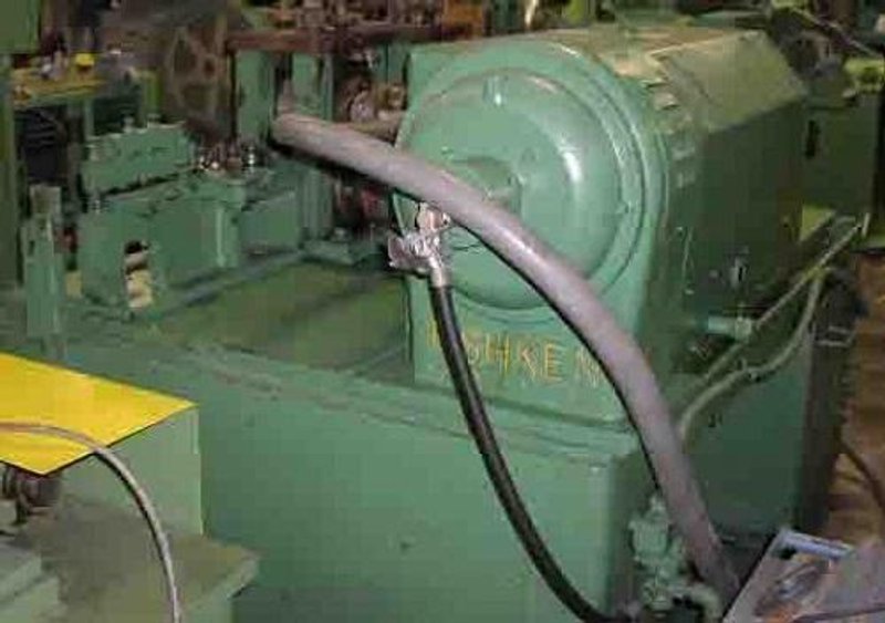 USED 6" (152mm)- 4" (101mm) TISHKEN 2 STAND TANDEM WIRE SHAPING &amp; CUTOFF LINE