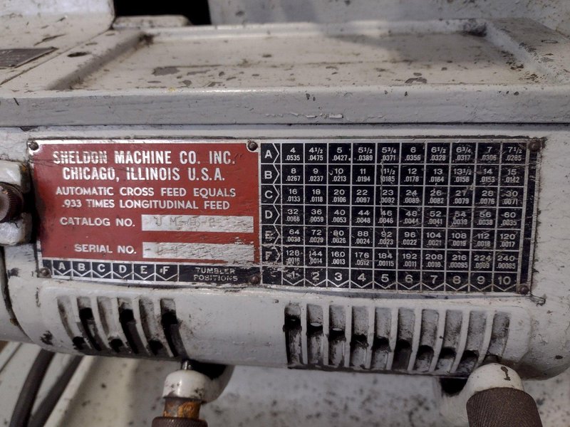 11" X 20" SHELDON MODEL #UM-46-P TOOLROOM ENGINE LATHE: STOCK #17919