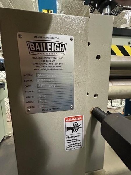 Baileigh SR-5016 Slip Roll- 50” width, 16 gauge mild steel capacity- EXCELLENT CONDITION