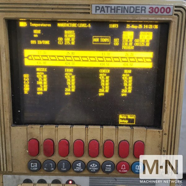 400 TON 59 OZ VAN DORN MODEL 400HT-2800 INJECTION MOLDING MACHINE MFG 1999