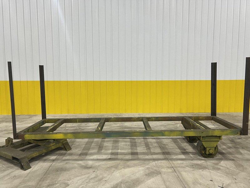 10,000 LBS X 12' HEAVY DUTY MOBILE TRANSFER CART WITH FORK POCKETS: STOCK #20243