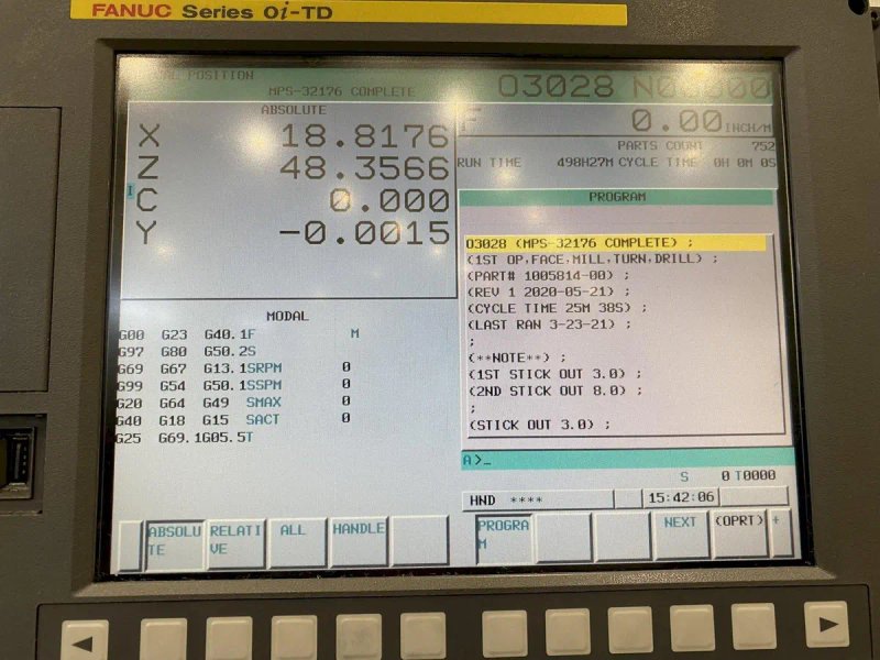 USED JOHNFORD MODEL SL650 4-AXIS CNC LATHE, Year: 2013