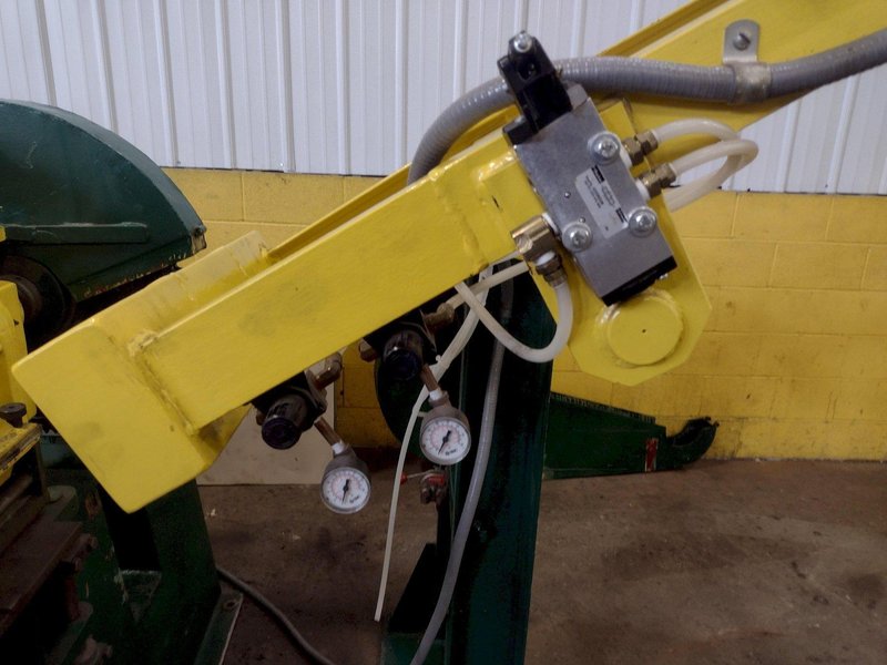 12" WIDE TORRINGTON 4" ARBOR PULL-THROUGH SLITTING LINE: STOCK #16504