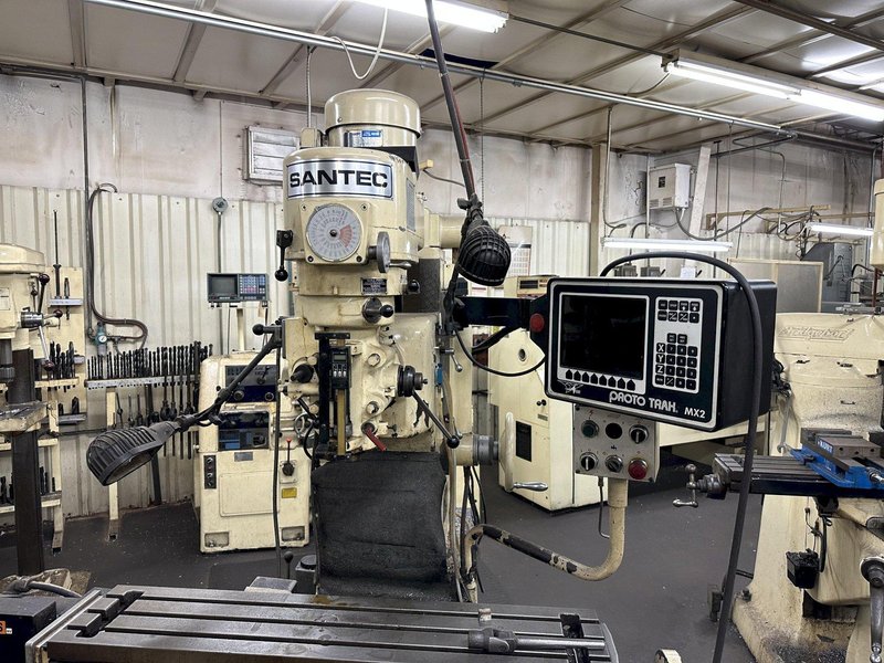 3 HP SANTEC RB-10 PROTO TRAK MX2 CNC VERTICAL MILL. STOCK # 0641523