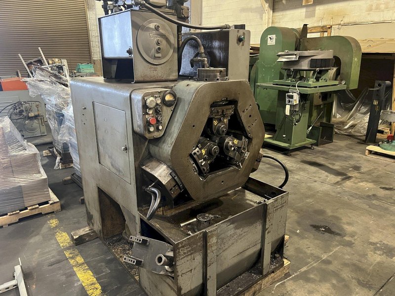Reed Model A25 3 Die Cylindrical Die Thrufeed Thread Rolling Machine